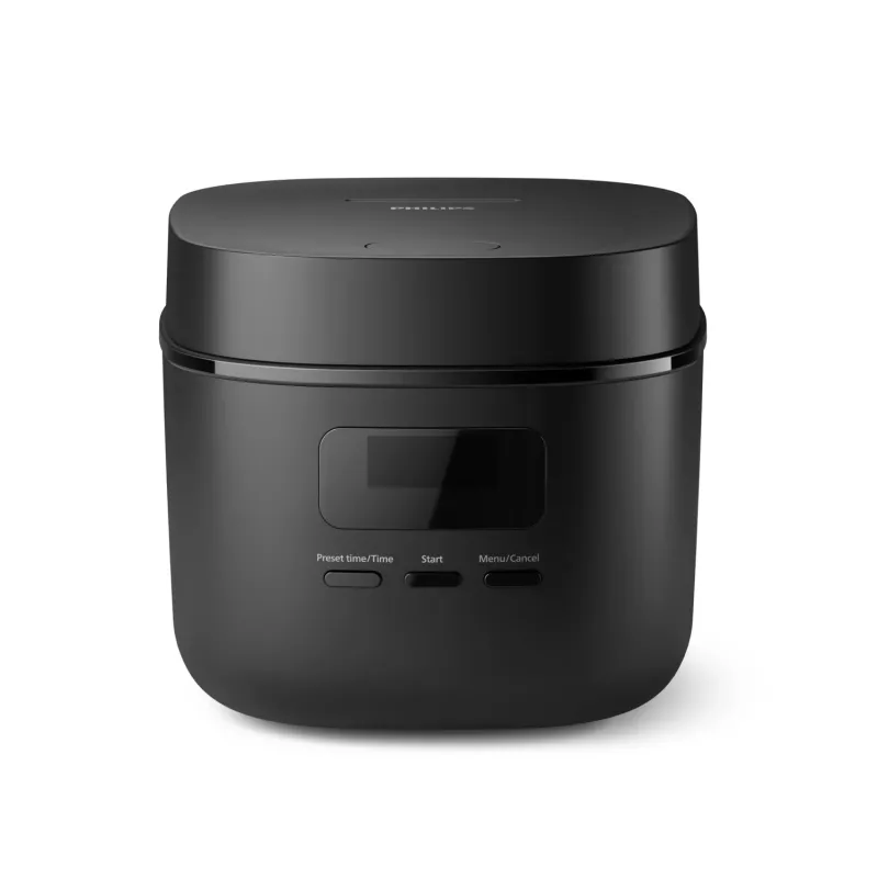 Olla arrocera Philips 3000 Series HD3080/80, 0,54 L, 400 W, negra, control por botones