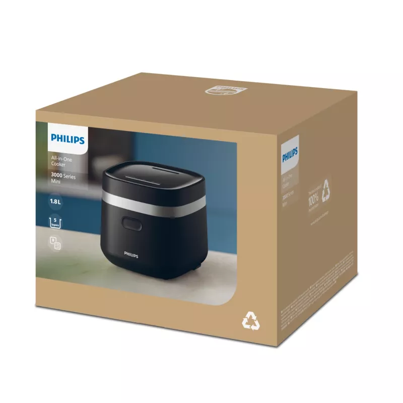 Philips 3000 series HD3090/80 olla a presión eléctrica Negra 436 W