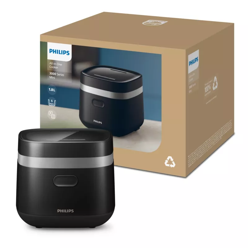Philips 3000 series HD3090/80 olla a presión eléctrica Negra 436 W