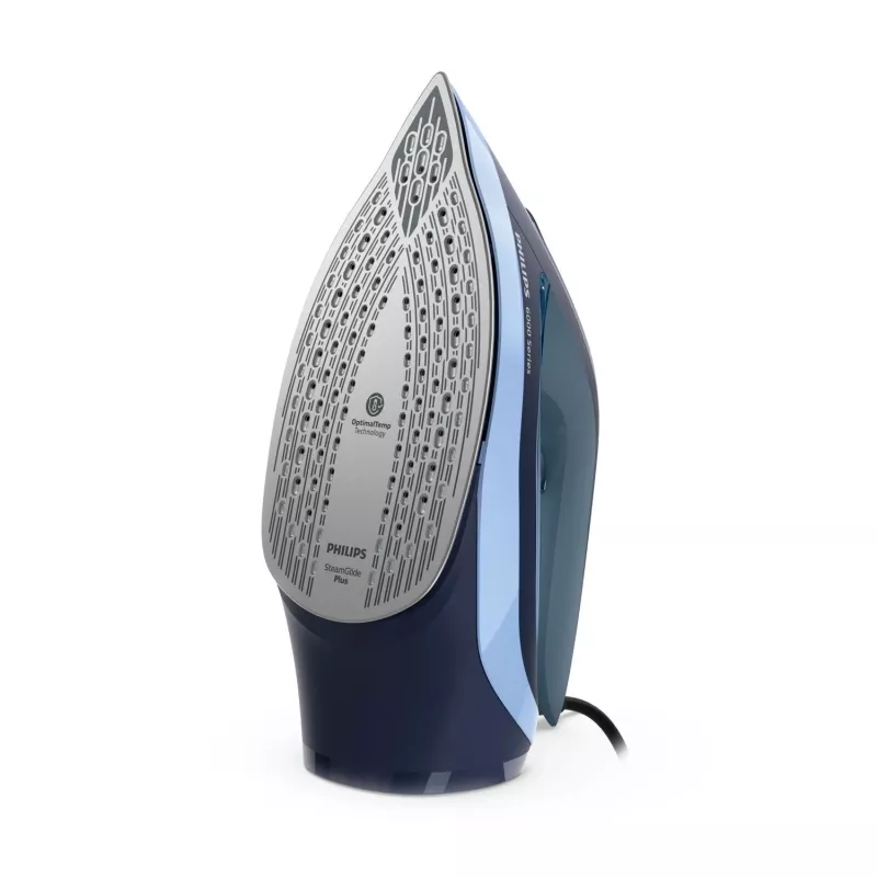 Plancha de vapor Philips Serie 6000 DST6120/20 – 2600 W, suela SteamGlide Plus, golpe de vapor de 190 g/min, depósito de agua de 0,3 l, 1,5 kg, azul
