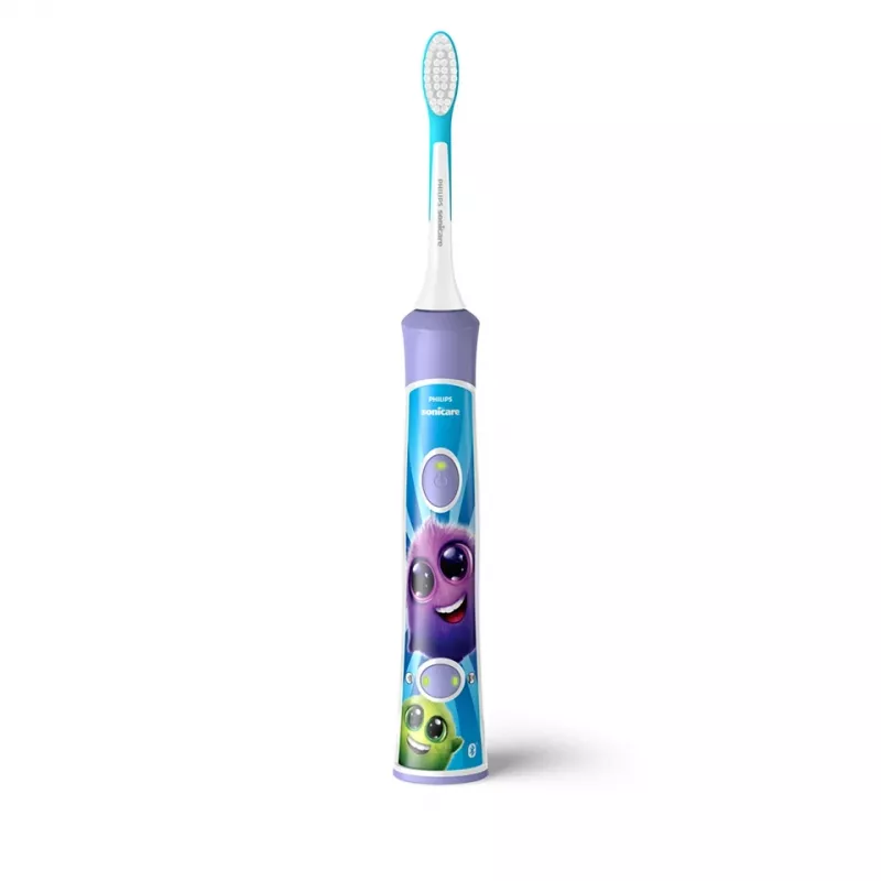 Cepillo de dientes sónico Philips Sonicare For Kids HX6322/12 – batería de Li-Ion integrada, 1 mango, 2 cabezales, modo cuidado diario
