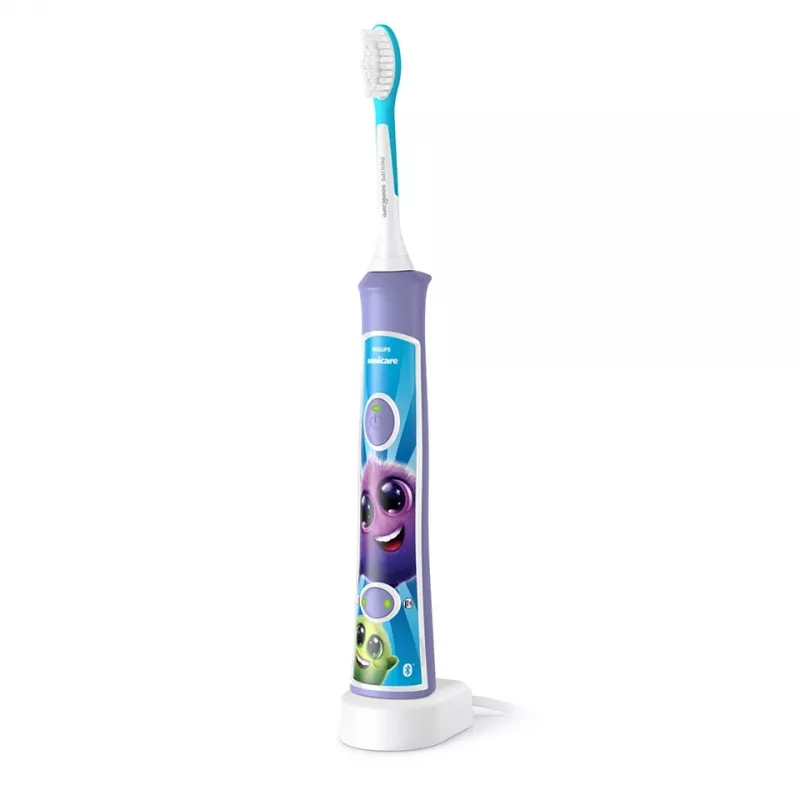Cepillo de dientes sónico Philips Sonicare For Kids HX6322/12 – batería de Li-Ion integrada, 1 mango, 2 cabezales, modo cuidado diario