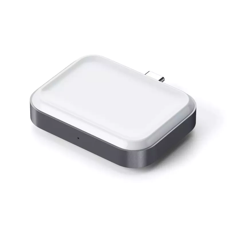 Cargador para dispositivos móviles Satechi ST-UC2WCDM USB, carga inalámbrica, auriculares, smartwatch, plata, blanco