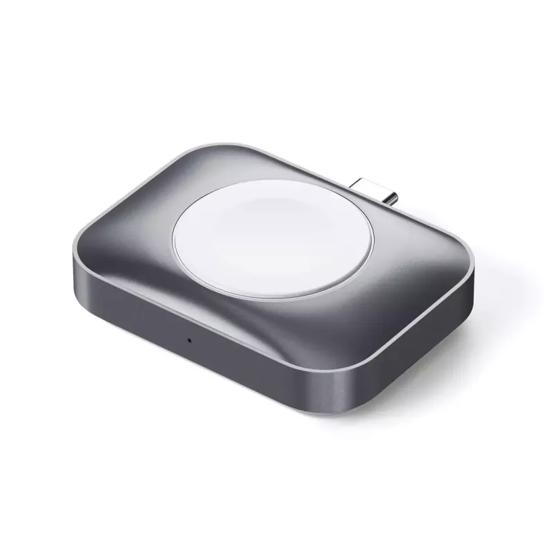 Cargador para dispositivos móviles Satechi ST-UC2WCDM USB, carga inalámbrica, auriculares, smartwatch, plata, blanco