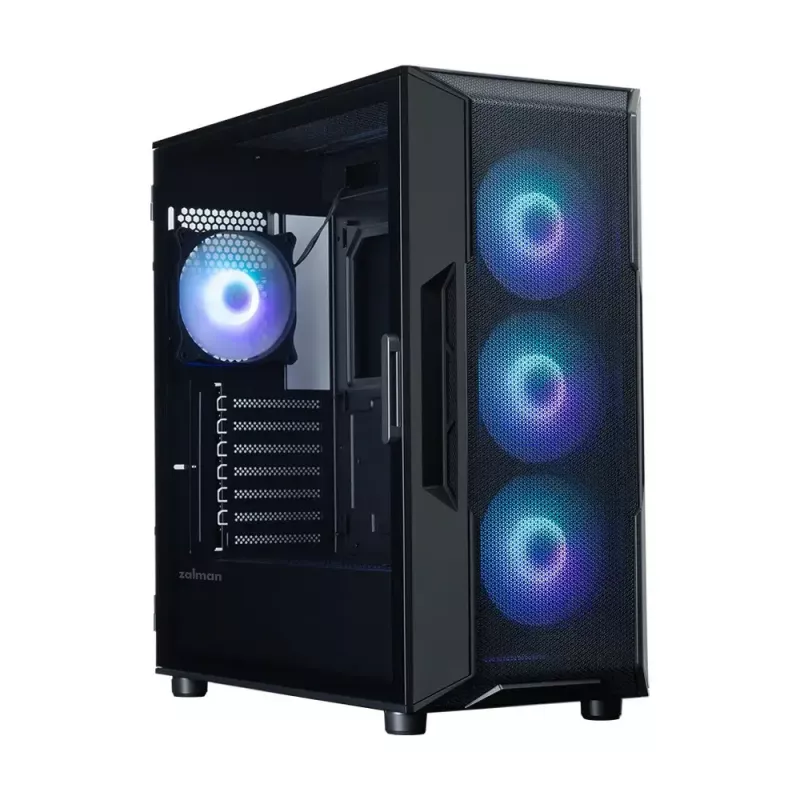 Caja para PC ZALMAN i3 NEO V2, torre Mid, ventiladores ARGB x4, negra