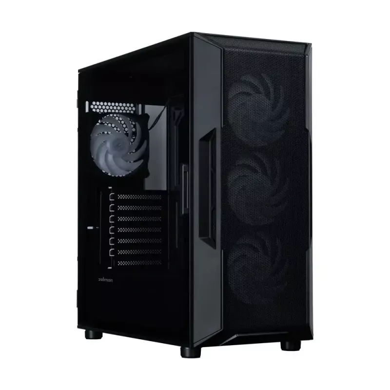 Caja para PC ZALMAN i3 NEO V2, torre Mid, ventiladores ARGB x4, negra