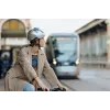 Casco de bicicleta HJC Calido Plus, plata (Pearl Grauish Silver), talla M, 55–59 cm, 350 g, In-Mold, visera magnética