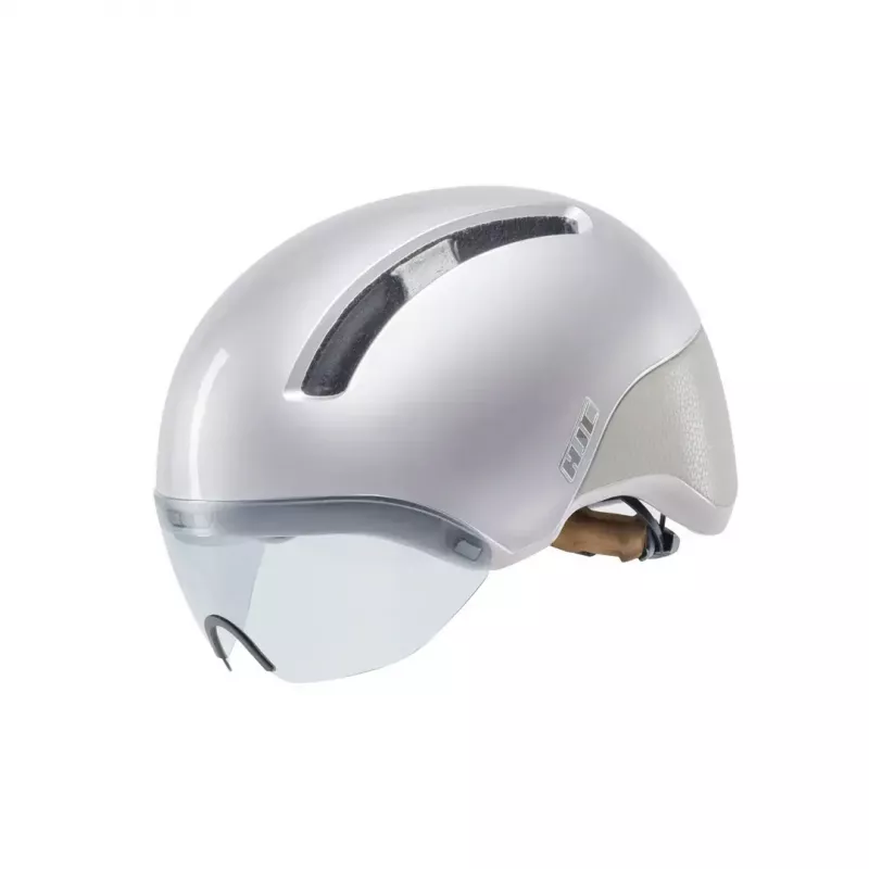 Casco de bicicleta HJC CALIDO PLUS L, Pearl Grauish Silver, In-Mold, 58–63 cm, 350 g, visera magnética