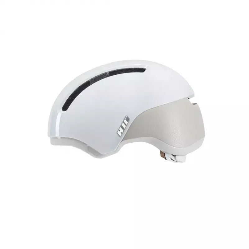 Casco de bicicleta HJC Calido Plus, talla S (51–56 cm), In-Mold, visera magnética, 350 g, blanco/gris