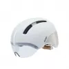 Casco de bicicleta HJC Calido Plus, talla S (51–56 cm), In-Mold, visera magnética, 350 g, blanco/gris