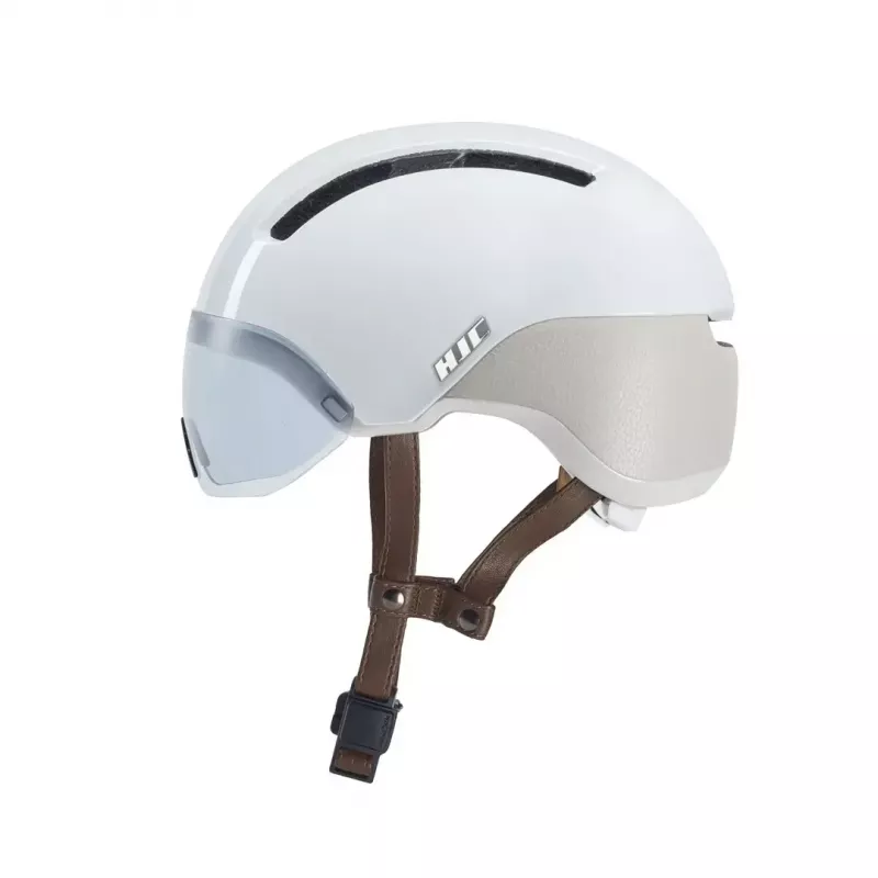 Casco de bicicleta HJC CALIDO PLUS talla L — blanco/gris, In-Mold, 58–63 cm, 350 g, visera magnética