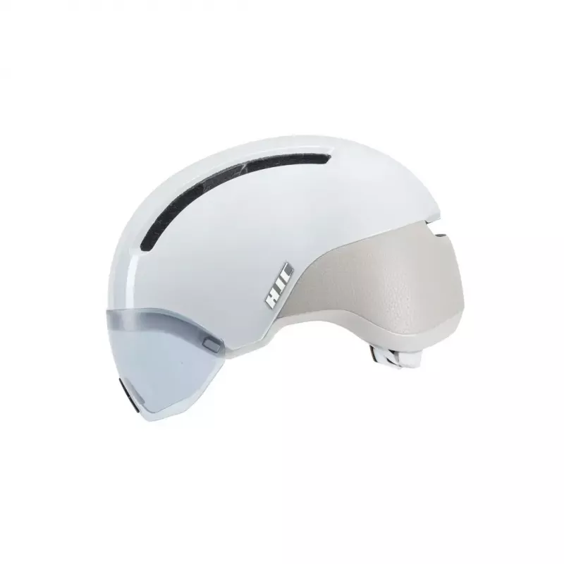 Casco de bicicleta HJC CALIDO PLUS talla L — blanco/gris, In-Mold, 58–63 cm, 350 g, visera magnética