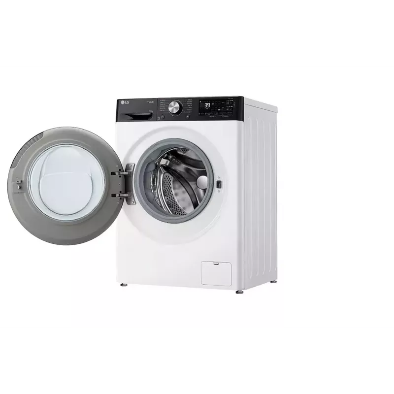 Lavadora LG F4WR711S3HA carga frontal 11 kg 1360 rpm negra, blanca
