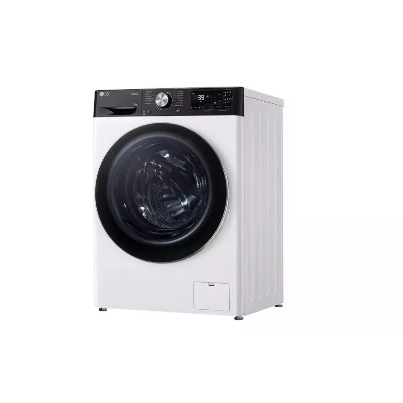 Lavadora LG F4WR711S3HA carga frontal 11 kg 1360 rpm negra, blanca