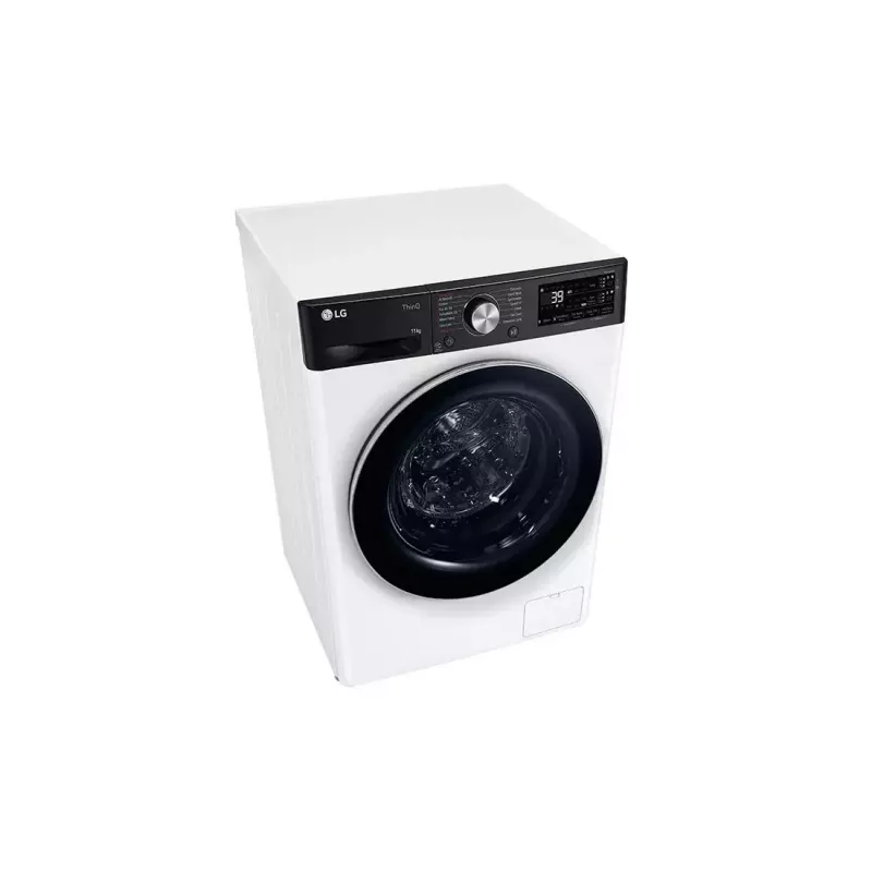 Lavadora LG F4WR711S3HA carga frontal 11 kg 1360 rpm negra, blanca