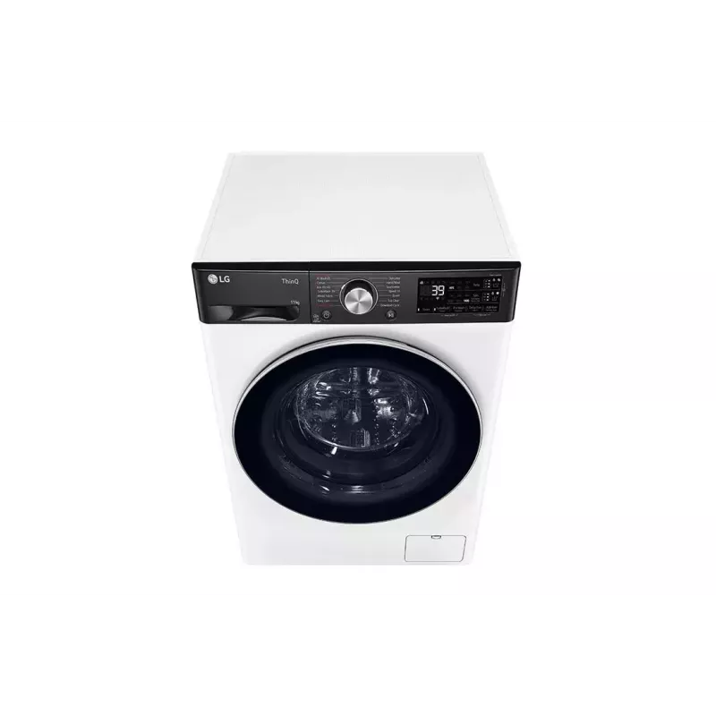 Lavadora LG F4WR711S3HA carga frontal 11 kg 1360 rpm negra, blanca