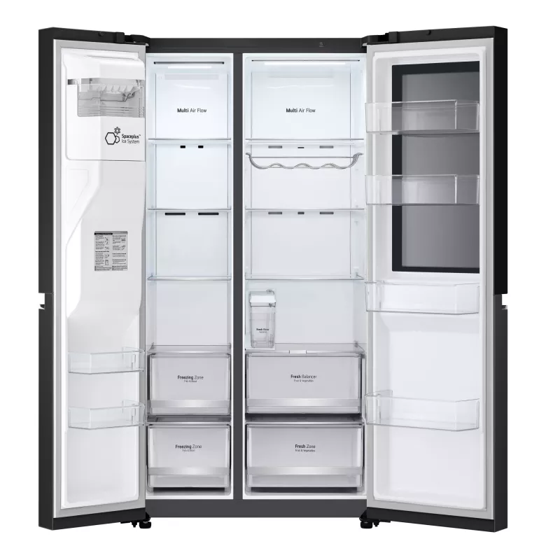 Frigorífico side-by-side LG InstaView GSGV81EPLL independiente 635 L negro