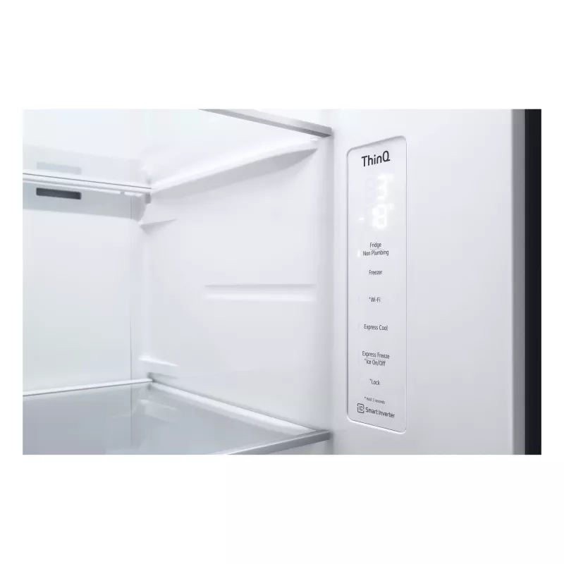 Frigorífico side-by-side LG InstaView GSGV81EPLL independiente 635 L negro