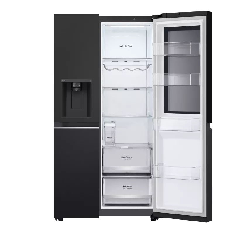 Frigorífico side-by-side LG InstaView GSGV81EPLL independiente 635 L negro