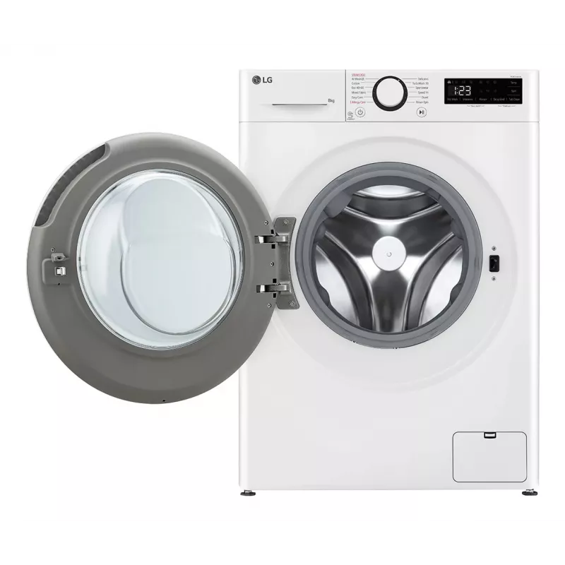 Lavadora LG F2WR508S0W carga frontal 8 kg 1160 rpm negra, blanca
