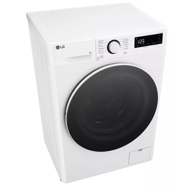 Lavadora LG F2WR508S0W carga frontal 8 kg 1160 rpm negra, blanca