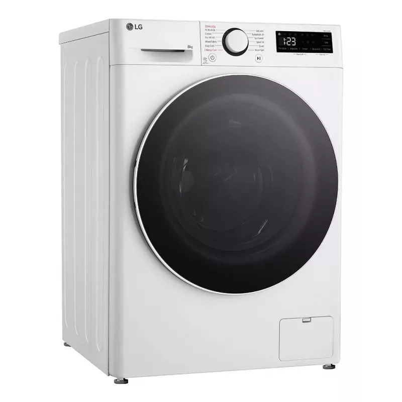 Lavadora LG F2WR508S0W carga frontal 8 kg 1160 rpm negra, blanca