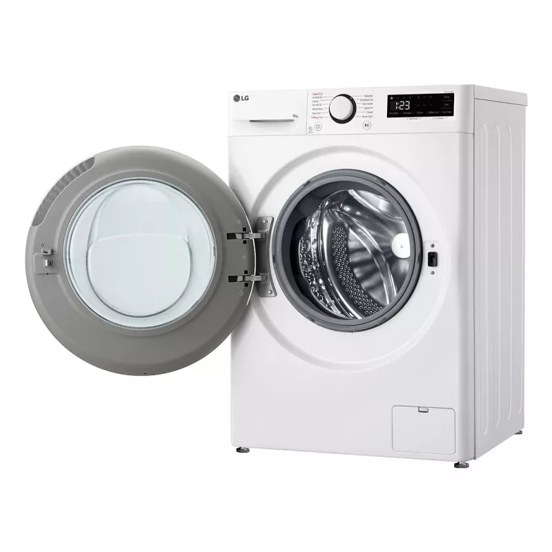 Lavadora LG F2WR508S0W carga frontal 8 kg 1160 rpm negra, blanca