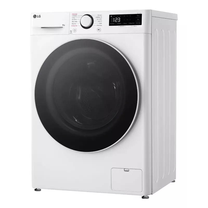 Lavadora LG F2WR508S0W carga frontal 8 kg 1160 rpm negra, blanca