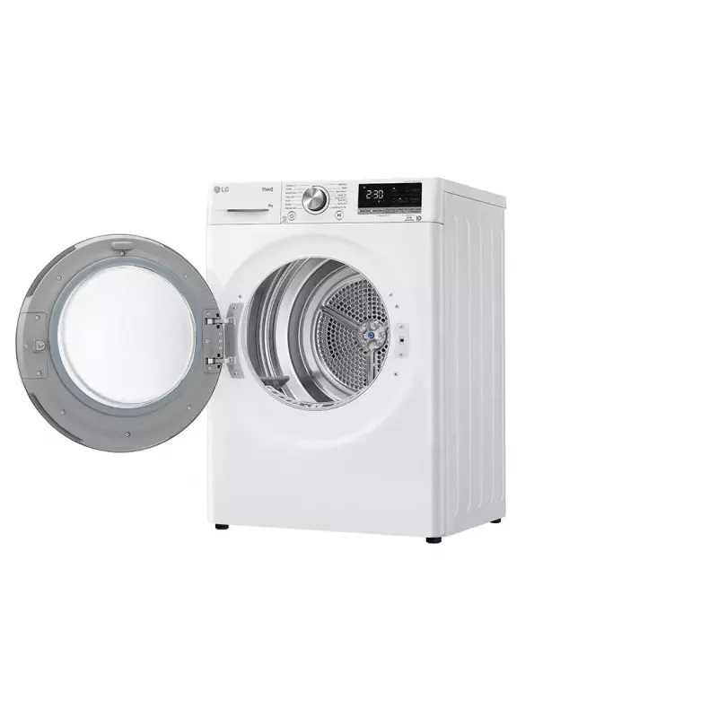 Secadora LG RH80V9AV3N 8 kg A+++ bomba de calor, independiente de carga frontal, negra/blanca