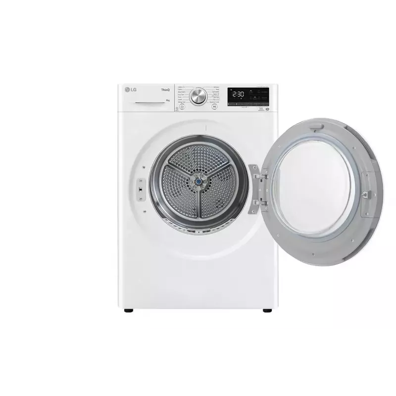 Secadora LG RH80V9AV3N 8 kg A+++ bomba de calor, independiente de carga frontal, negra/blanca