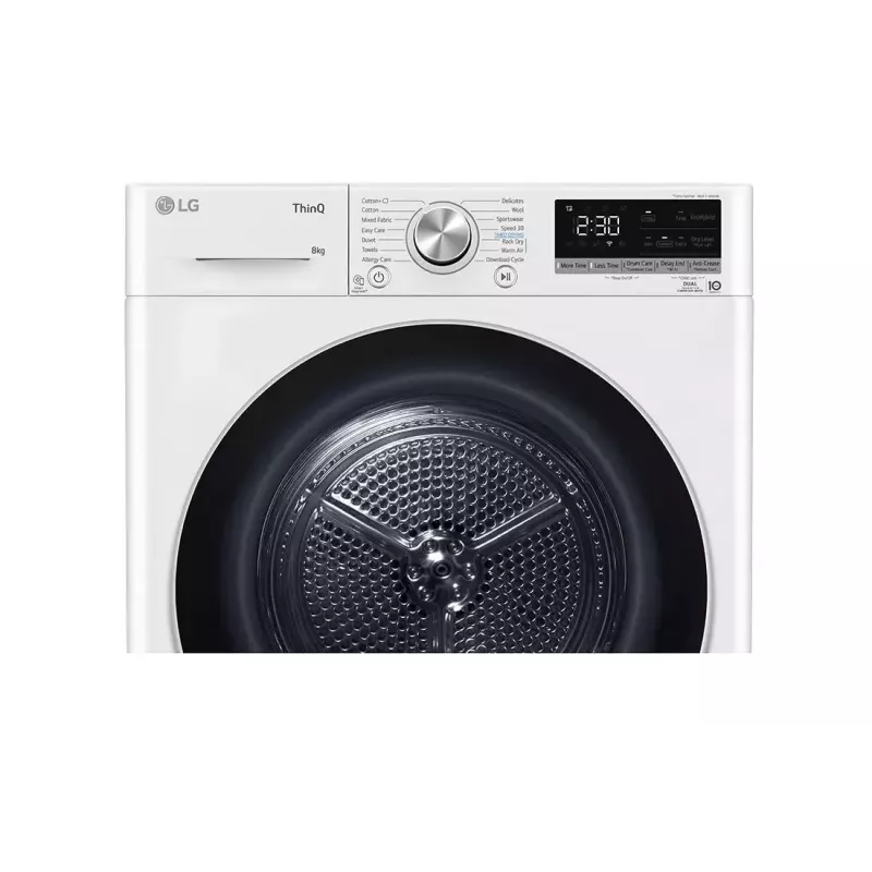Secadora LG RH80V9AV3N 8 kg A+++ bomba de calor, independiente de carga frontal, negra/blanca