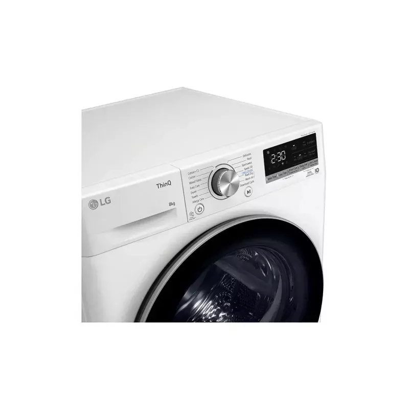Secadora LG RH80V9AV3N 8 kg A+++ bomba de calor, independiente de carga frontal, negra/blanca