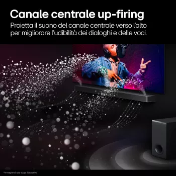Barra de sonido LG S95TR 9.1.5 canales 810 W RMS con subwoofer inalámbrico de 220 W, negra