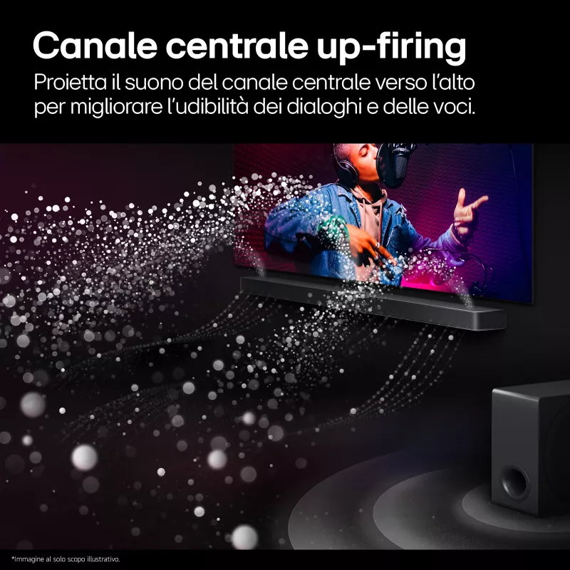 Barra de sonido LG S95TR 9.1.5 canales 810 W RMS con subwoofer inalámbrico de 220 W, negra
