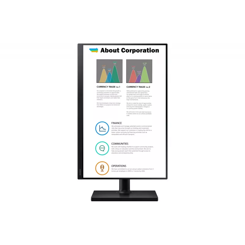 Samsung T45F monitor de ordenador 61 cm (24 inch) 1920 x 1200 píxeles WUXGA LCD negro