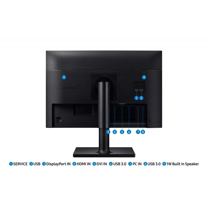 Samsung T45F monitor de ordenador 61 cm (24 inch) 1920 x 1200 píxeles WUXGA LCD negro