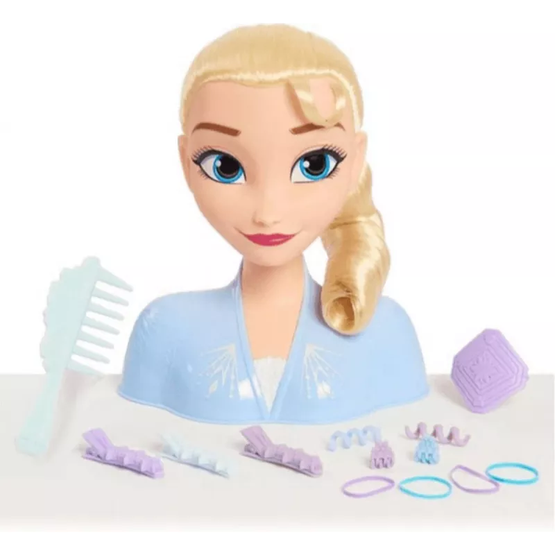 Just Play Disney Frozen 2, cabeza de muñeca de maquillaje/peinado, femenino, 3 año(s), 120 mm, multicolor