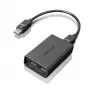 Lenovo cable de monitor DisplayPort a doble DisplayPort USB-A negro