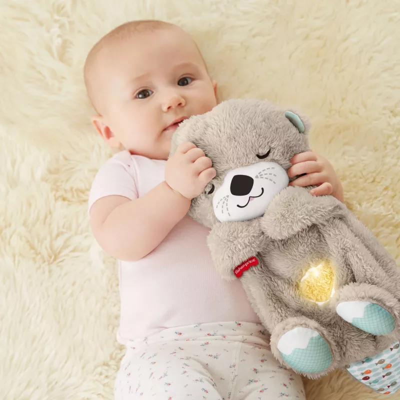 Fisher-Price Soothe 'n Snuggle Otter, peluche, máquina de sonido con movimiento de respiración