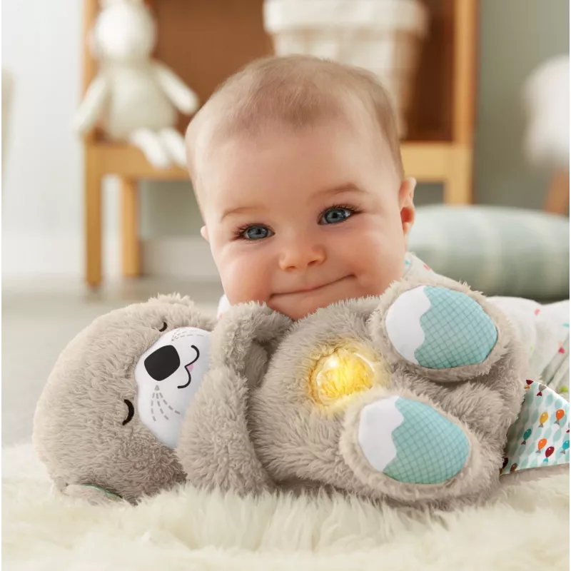 Fisher-Price Soothe 'n Snuggle Otter, peluche, máquina de sonido con movimiento de respiración