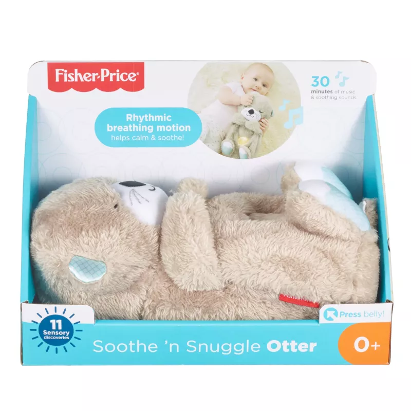 Fisher-Price Soothe 'n Snuggle Otter, peluche, máquina de sonido con movimiento de respiración