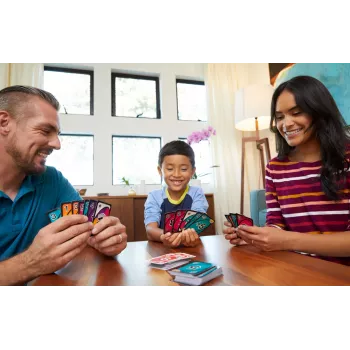 Juegos UNO FLIP juego de cartas con baraja accesible para daltónicos para niños, adultos y tardes de juegos en familia