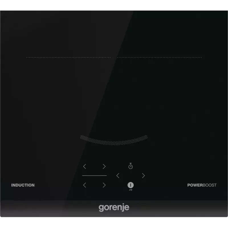 Placa de inducción Gorenje GI3201BC, negra, empotrable, 30 cm, placa de inducción por zonas, vitrocerámica, 2 zonas