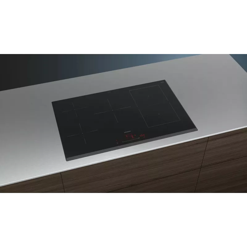 Placa Siemens iQ500 ED851HWB1E negra empotrable 80 cm placa de inducción por zonas 5 zonas