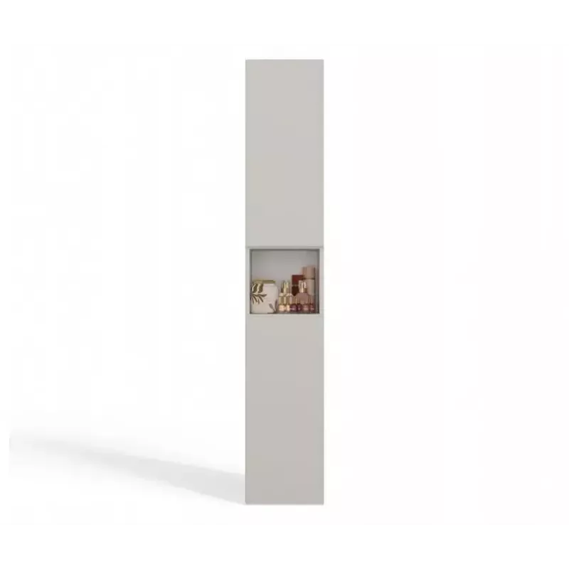 Armario de baño Top E Shop NEL, exento de 2 puertas, laminado en cashmere, 1740×310×300 mm, 5 baldas