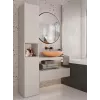 Armario de baño Top E Shop NEL, exento de 2 puertas, laminado en cashmere, 1740×310×300 mm, 5 baldas