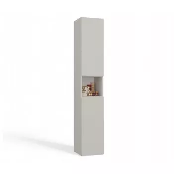 Armario de baño Top E Shop NEL, exento de 2 puertas, laminado en cashmere, 1740×310×300 mm, 5 baldas