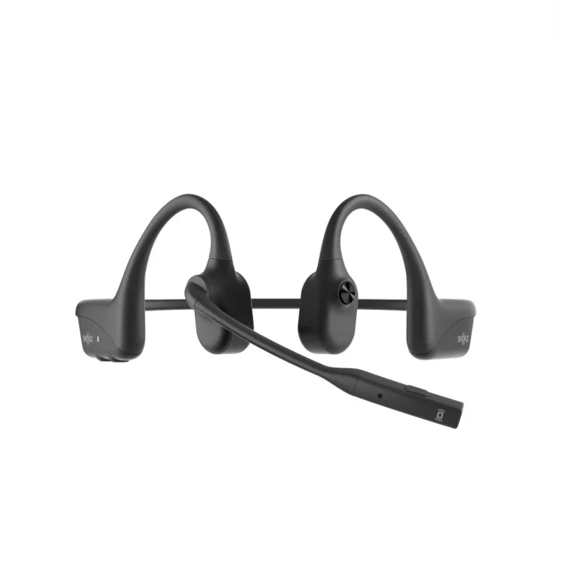 Auriculares inalámbricos Bluetooth de conducción ósea SHOKZ OpenComm2 2025 Upgrade para videoconferencias con puerto de carga USB-C | 16 h de conversación, 29 m de alcance, 1 h de carga | Con micrófono de brazo con cancelación de ruido, negro