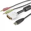 StarTech.com cable KVM USB DVI 4 en 1 de 1,8 m con audio y micrófono