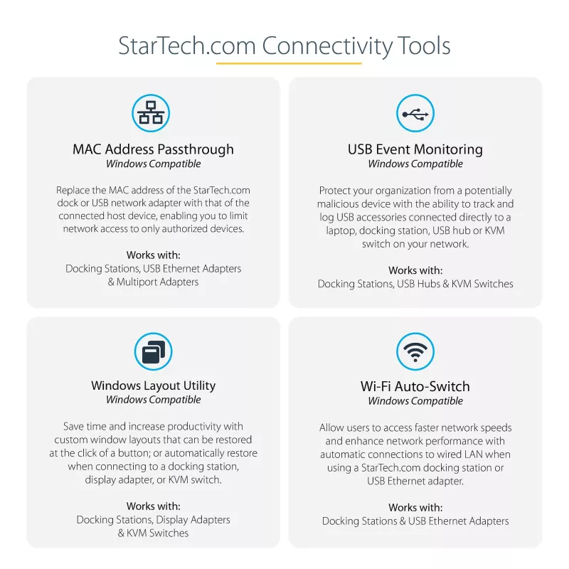 StarTech.com dock Thunderbolt 3 – estación de acoplamiento TB3 para portátil con monitor Dual-4K-60-Hz con DisplayPort, HDMI y VGA 1080p – 85 W Power Delivery y potencia de carga – 2x USB-A, Ethernet – Mac y Windows
